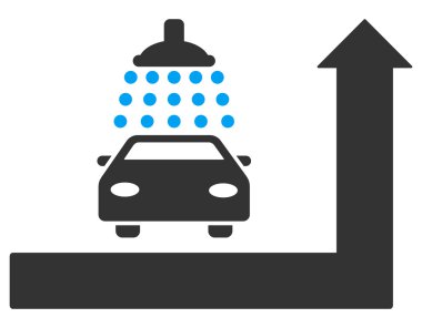 Cennet sıra ileri düz Raster illüstrasyon