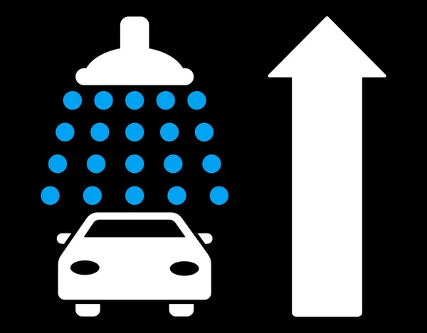 Car Shower Ahead Direction Flat Raster Illustration — Stock Photo, Image
