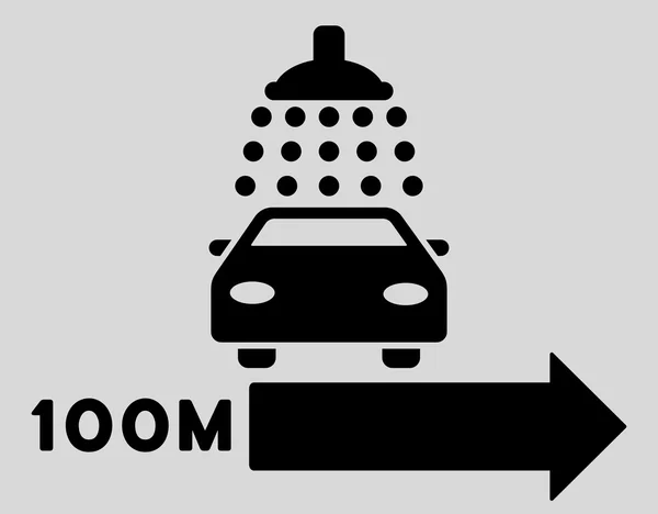 Автомобільний душ прямий напрямок плоский растрова ілюстрація — стокове фото