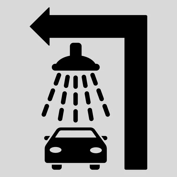 Carwash Turn Left Flat Raster Illustration — Stock Photo, Image