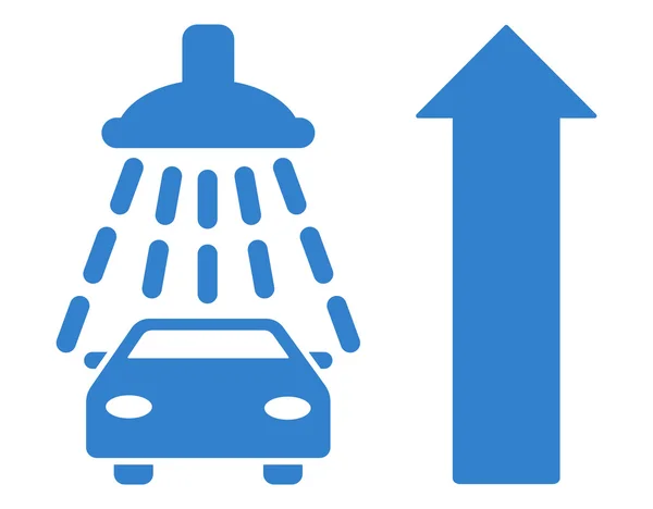 Автомобильный душ впереди Направление Плоская Raster Иллюстрация — стоковое фото
