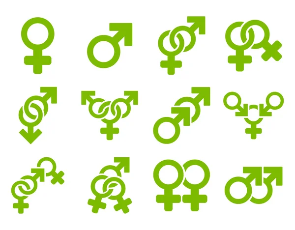 Cinsel ilişki sembolleri düz Raster Icon Set — Stok fotoğraf