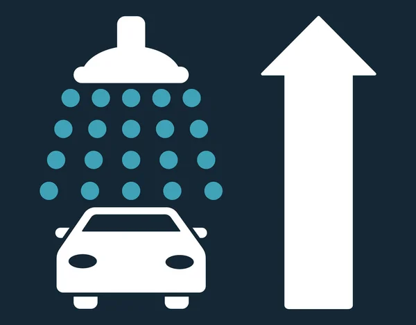 Illustration vectorielle plate de direction de tête de douche de voiture — Image vectorielle