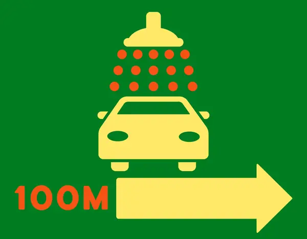 Douche de voiture direction droite Illustration vectorielle plate — Image vectorielle