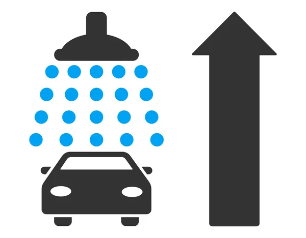 Illustration vectorielle plate de direction de tête de douche de voiture — Image vectorielle