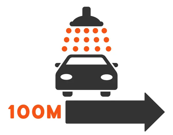 Αυτοκίνητο ντους σωστή κατεύθυνση επίπεδη διανυσματικά εικονογράφηση — Διανυσματικό Αρχείο