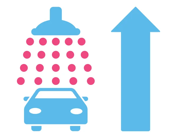 Illustration vectorielle plate de direction de tête de douche de voiture — Image vectorielle