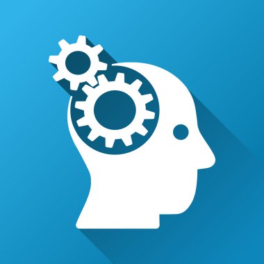 Akıl Gears degrade kare simgesi