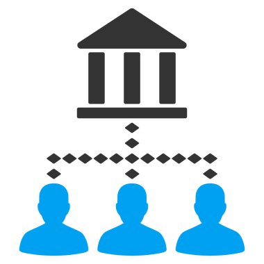 Banka Binası istemci bağlantıları Raster araç çubuğu simgesi