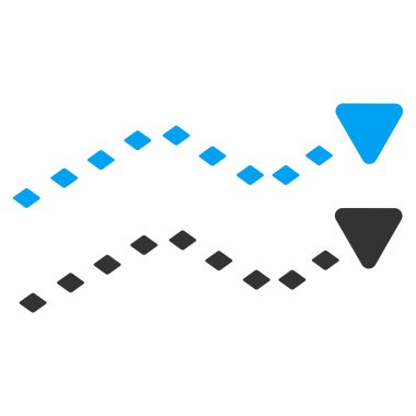 Noktalı eğilimleri Raster araç çubuğu simgesi