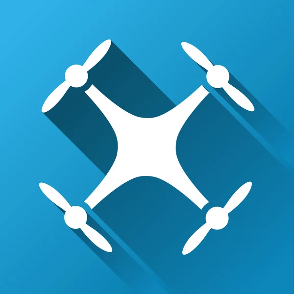 Quadcopter Gradient Square Icono — Foto de Stock