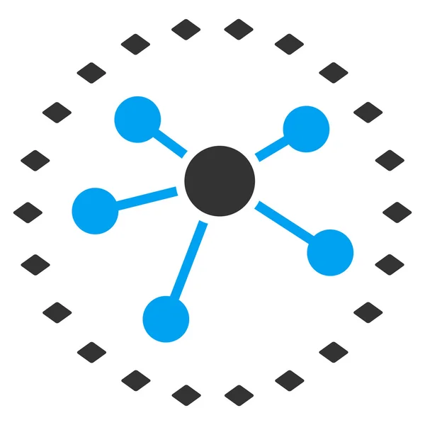 Ligações pontilhadas Diagrama Raster Toolbar Ícone — Fotografia de Stock