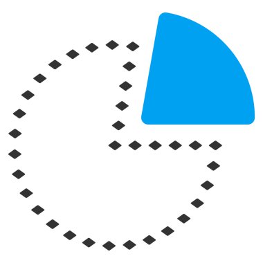 Noktalı pasta grafiği vektör araç çubuğu simgesi