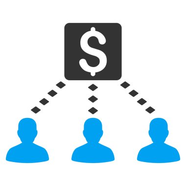 Para alıcıları vektör araç çubuğu simgesi