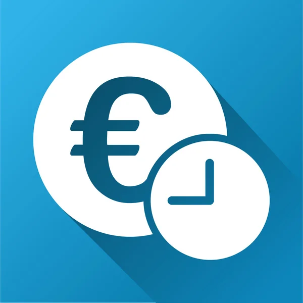 Euro Credit Gradient Square Icon — Stock Vector