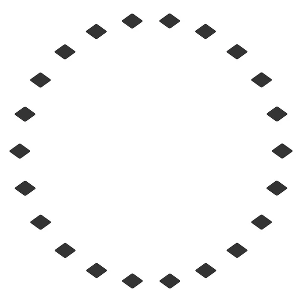 Ikona tlačítka panelu nástrojů vektor tečkovaný kruh — Stockový vektor