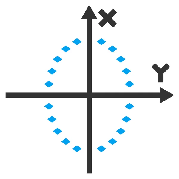 Плямистий еліпс графік Векторна панель панелі інструментів — стоковий вектор