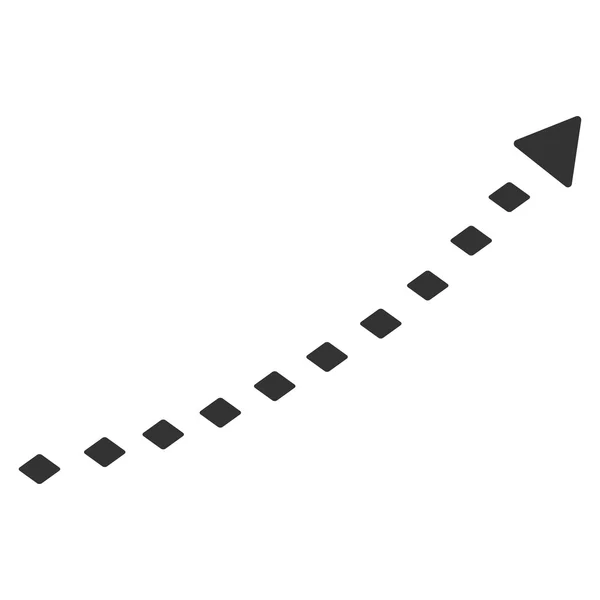 Ícone de barra de ferramentas de vetor de tendência de crescimento pontilhado —  Vetores de Stock