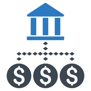 Banka yapısı glif araç çubuğu simgesi