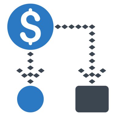 Nakit akışı düzeni glif araç çubuğu simgesi