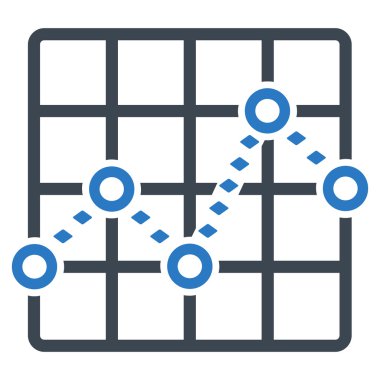 Noktalı çizgi kılavuz arsa glif araç çubuğu simgesi