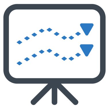Noktalı eğilimleri kurulu glif araç çubuğu simgesi