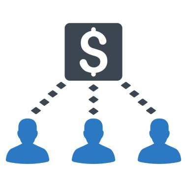 Para alıcıları vektör araç çubuğu simgesi