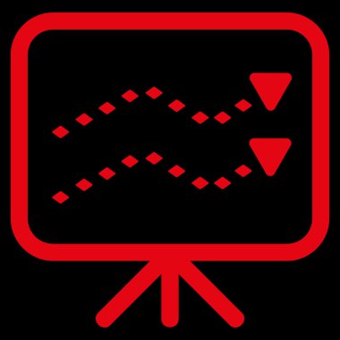 Noktalı eğilimleri kurulu vektör araç çubuğu simgesi