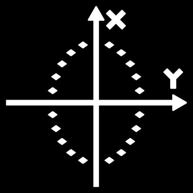 Noktalı elips çizim vektör araç çubuğu simgesi