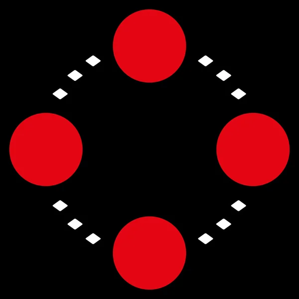 Circulaire betrekkingen Vector werkbalkpictogram — Stockvector