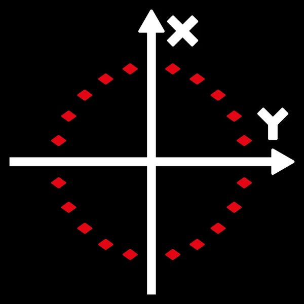 Gepunkteter Kreis-Plotvektor Symbolleiste — Stockvektor