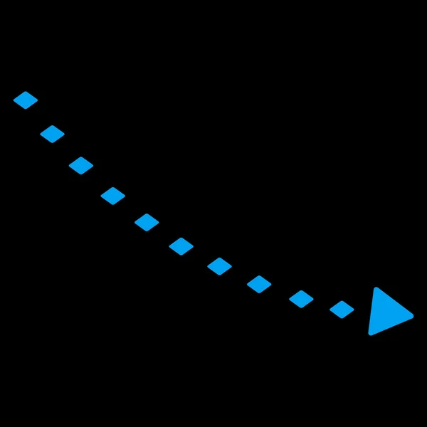 点線の減少トレンド ベクター ツールバー アイコン — ストックベクタ