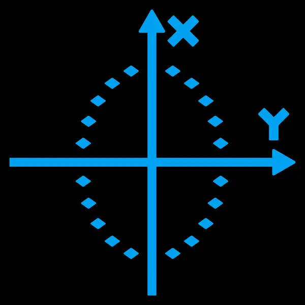 Плямистий еліпс графік Векторна панель панелі інструментів — стоковий вектор