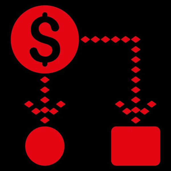 Schéma de trésorerie Icône de barre d'outils vectorielle — Image vectorielle