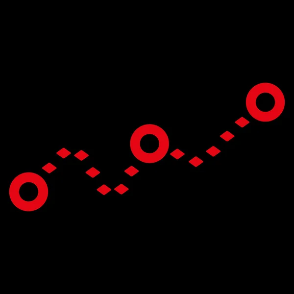 Grafico punteggiato icona della barra degli strumenti vettoriale — Vettoriale Stock