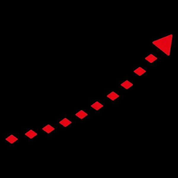 Icono de barra de herramientas de vectores de tendencia de crecimiento punteado — Vector de stock