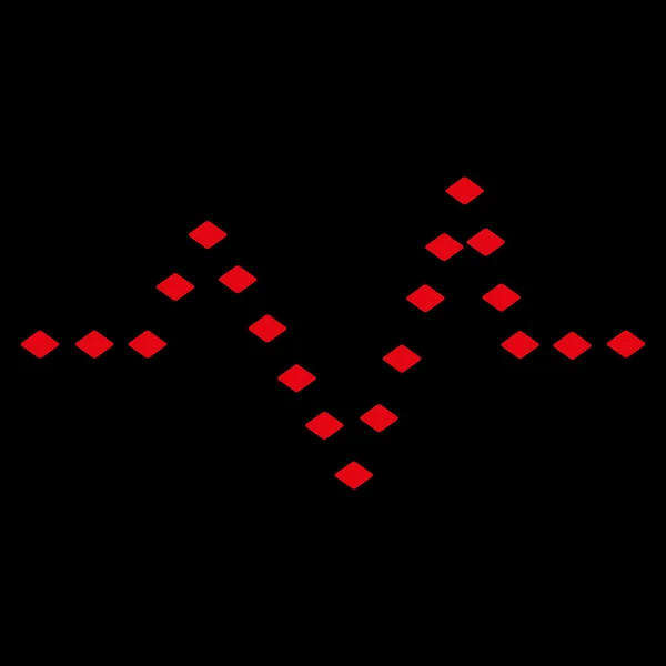 Gestippelde Pulse Vector werkbalkpictogram — Stockvector