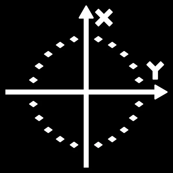 Ícone de barra de ferramentas de vetor de lote de círculo pontilhado —  Vetores de Stock