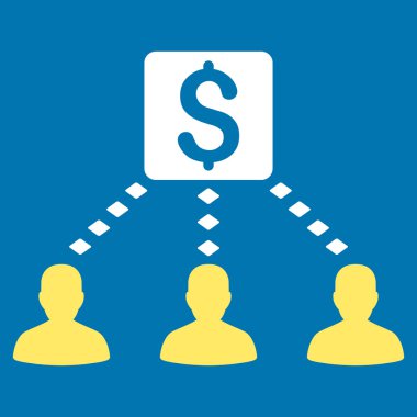 Para alıcıları vektör araç çubuğu simgesi