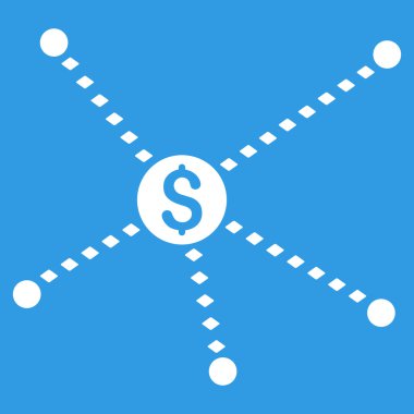 Noktalı finansal bağlantılar vektör araç çubuğu simgesi