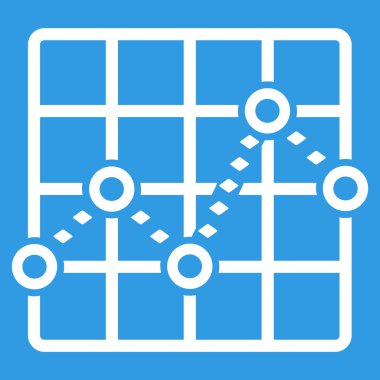 Noktalı çizgi kılavuz çizim vektör araç çubuğu simgesi