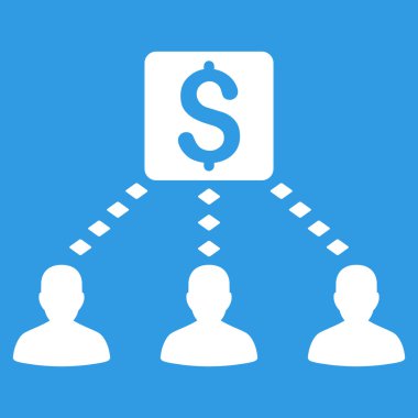 Para alıcıları vektör araç çubuğu simgesi