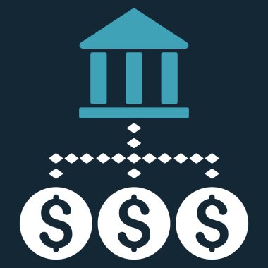 Banka yapısı vektör araç çubuğu simgesi