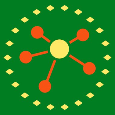 Noktalı bağlantı diyagramı vektör araç çubuğu simgesi