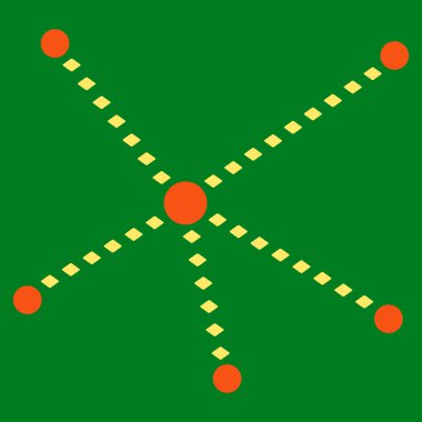 Noktalı ilişkileri araç çubuğu simge vektör