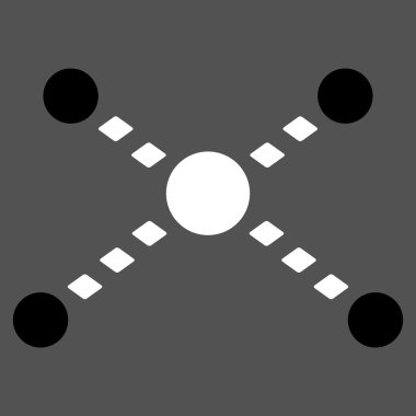 Noktalı bağlantılar vektör araç çubuğu simgesi