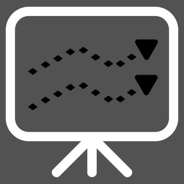 Noktalı eğilimleri kurulu vektör araç çubuğu simgesi