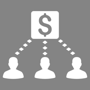 Para alıcıları vektör araç çubuğu simgesi