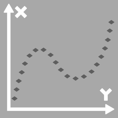 Noktalı işlevi grafik vektör araç çubuğu simgesi