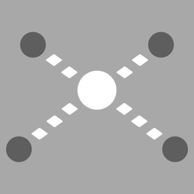 Noktalı bağlantılar vektör araç çubuğu simgesi